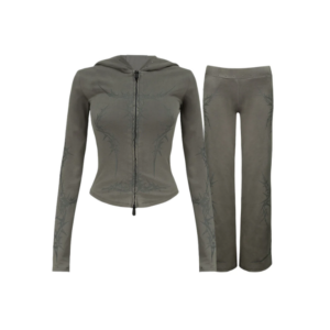 Curse Sculpt Stretch ZIP Tracksuit Washed Army Green