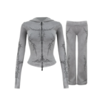 Curse Sculpt Stretch ZIP Tracksuit Washed Grey