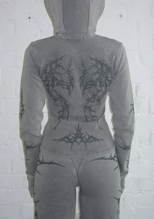 Curse Sculpt Stretch ZIP Tracksuit Washed Grey-2