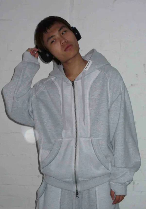 Deconstructed Tracksuit Grey Marl-1