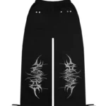 Destroy Chrome Pierced Oversized Sweatpants Black