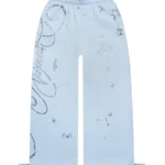 Dreamer Rhinestone Teddy Oversized Sweatpants Baby Blue