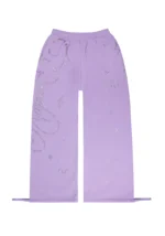 Dreamer Rhinestone Teddy Oversized Sweatpants Lilac