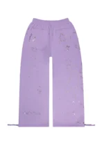 Dreamer Rhinestone Teddy Oversized Sweatpants Lilac-6