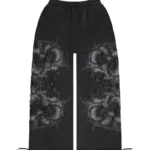 Euphoria Puff Print Oversized Sweatpants Washed Charcoal
