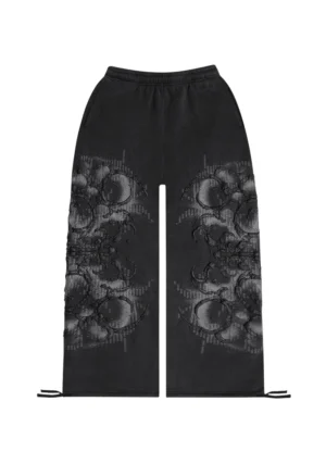 Euphoria Puff Print Oversized Sweatpants Washed Charcoal