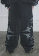 Euphoria Puff Print Oversized Sweatpants Washed Charcoal-4
