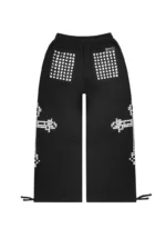 Faithful Studded Oversized Sweatpants Black-1