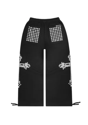 Faithful Studded Oversized Sweatpants Black-1