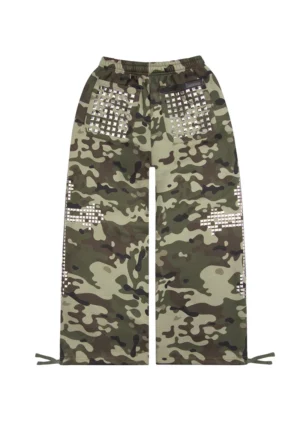 Faithful Studded Oversized Sweatpants Camo-1