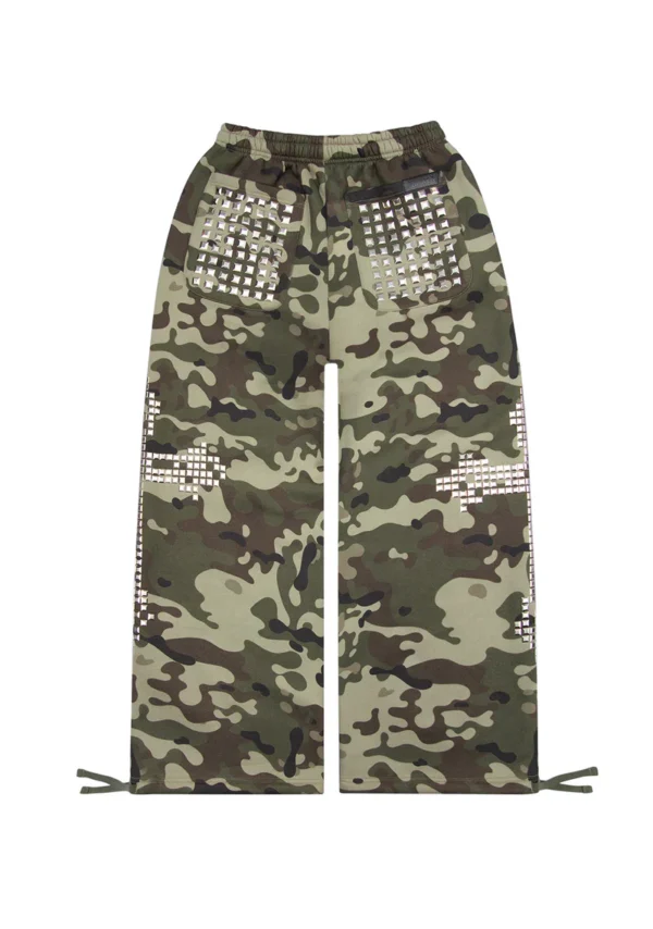 Faithful Studded Oversized Sweatpants Camo-1
