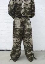 Faithful Studded Oversized Sweatpants Camo-3