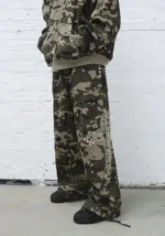 Faithful Studded Oversized Sweatpants Camo-5