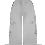 Faithful Studded Oversized Sweatpants Grey Marl