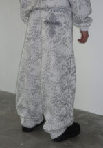Feral Studded Oversized Sweatpants Snow Leopard-1