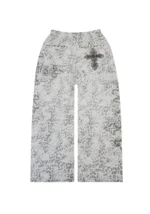 Feral Studded Oversized Sweatpants Snow Leopard