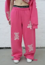 Gamer Oversized Sweatpants Hot Pink-3