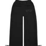 Ghost Embroidered Oversized Sweatpants Black