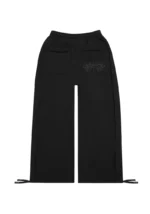 Ghost Embroidered Oversized Sweatpants Black