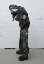Grime Oversized Sweatpants Grey Camo-1