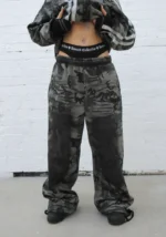 Grime Oversized Sweatpants Grey Camo-2