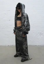 Grime Oversized Sweatpants Grey Camo-3