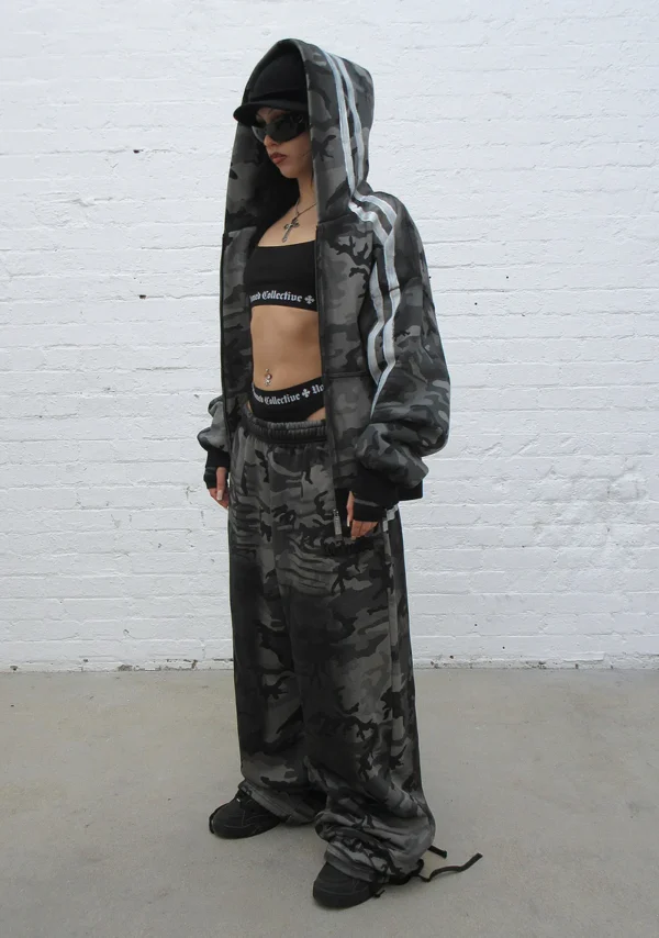 Grime Oversized Sweatpants Grey Camo-3