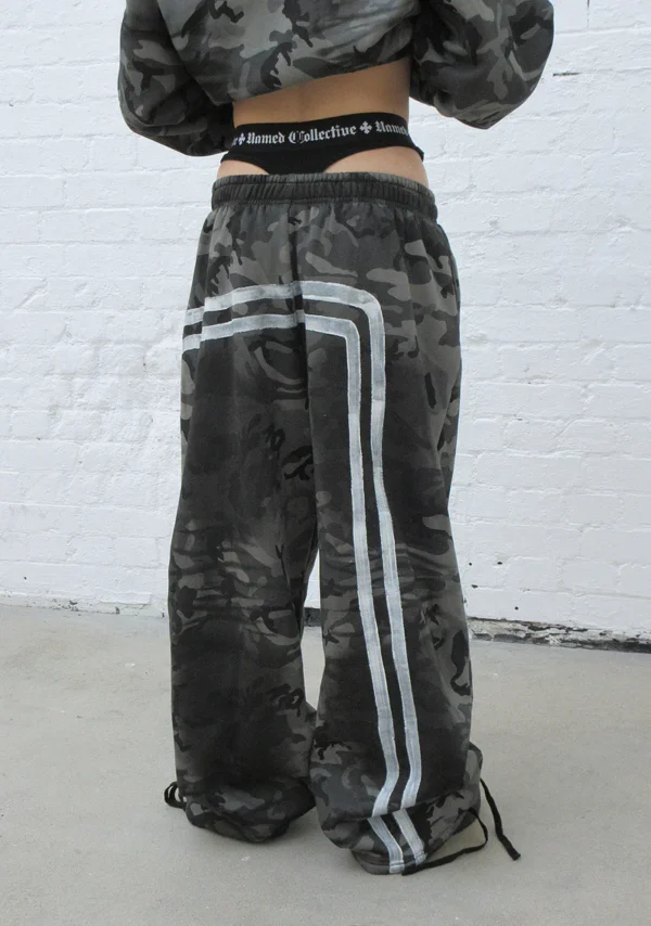 Grime Oversized Sweatpants Grey Camo-5