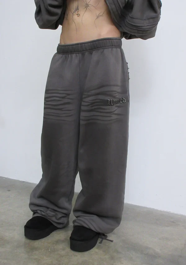 Grime Oversized Sweatpants Washed Slate-3