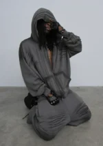 Grime Oversized Sweatpants Washed Slate-4