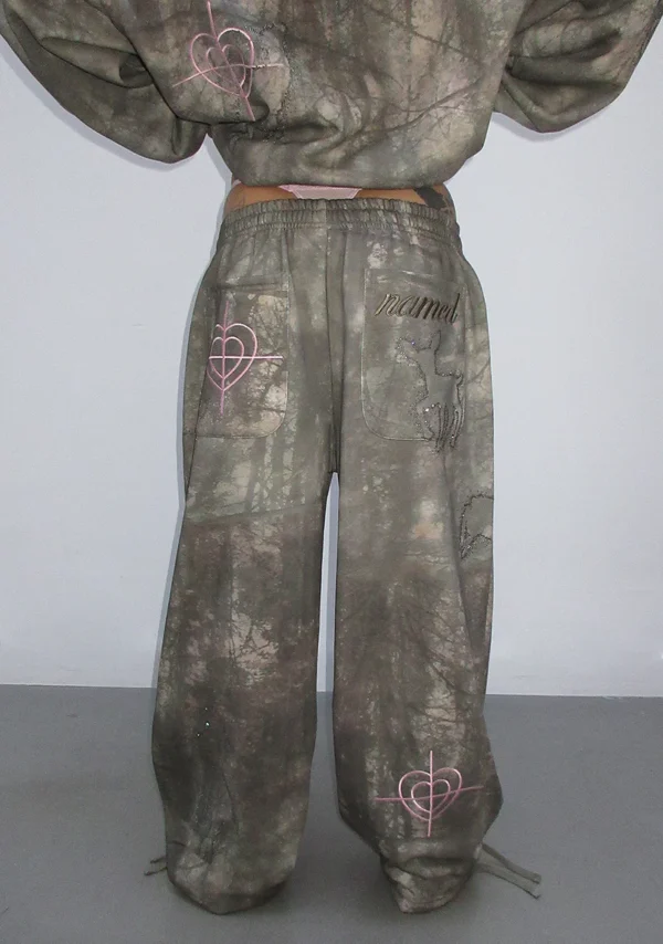 Lovestruck Rhinestone Oversized Sweatpants Camo-4