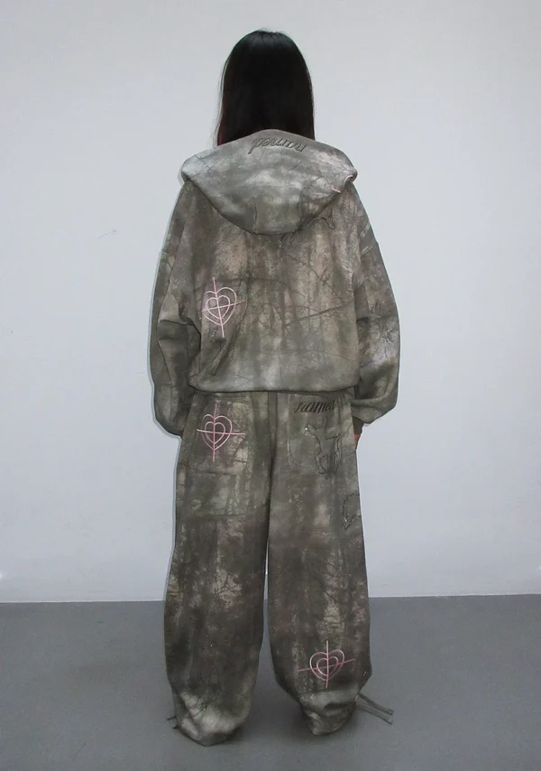 Lovestruck Rhinestone Oversized Sweatpants Camo-6