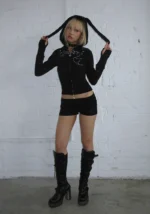 Malfunction Bunny Fitted Tracksuit Black (Detachable Ears)-1