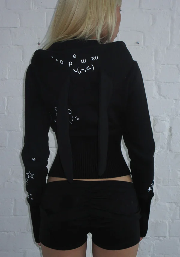 Malfunction Bunny Fitted Tracksuit Black (Detachable Ears)-2