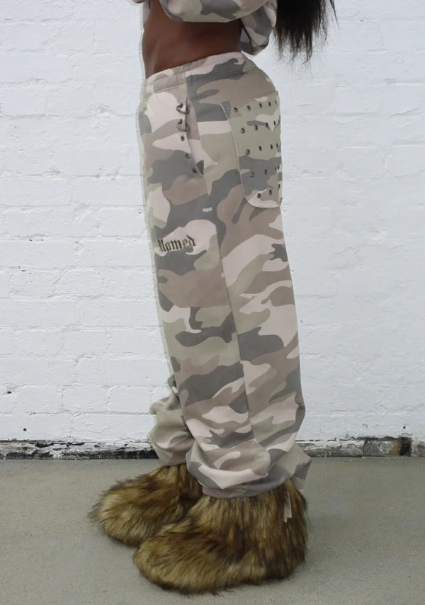 Midnight Eyelet Oversized Sweatpants Camo-2