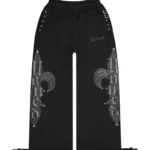 Midnight Studded Oversized Sweatpants Black