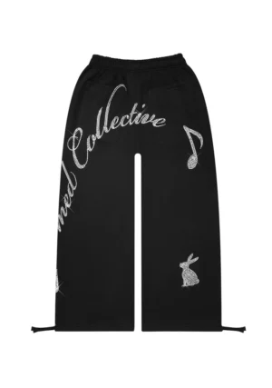 Muse Studded Oversized Sweatpants Black-1