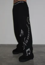 Muse Studded Oversized Sweatpants Black-3