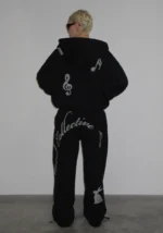 Muse Studded Oversized Sweatpants Black-4