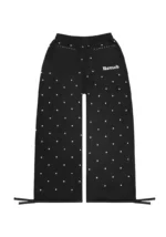 Nova Studded Polka Dot Oversized Sweatpants Black-6