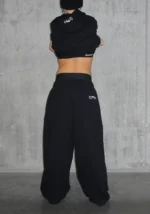 Nth Active Old English Oversized Sweatpants Black-2