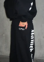 Nth Active Old English Oversized Sweatpants Black-4