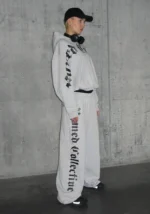 Nth Active Old English Oversized Sweatpants Grey Marl-1