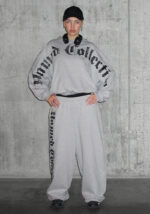Nth Active Old English Oversized Sweatpants Grey Marl-2