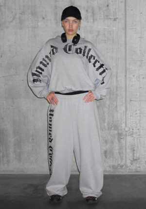 Nth Active Old English Oversized Sweatpants Grey Marl-2