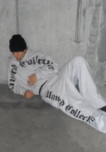 Nth Active Old English Oversized Sweatpants Grey Marl-4