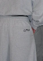 Nth Active Old English Oversized Sweatpants Grey Marl-5
