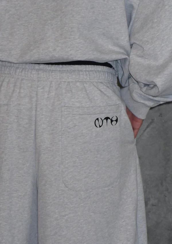 Nth Active Old English Oversized Sweatpants Grey Marl-5