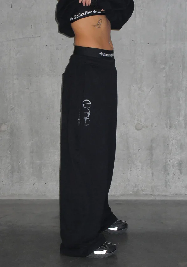 Nth Active Oversized Sweatpants Black-2