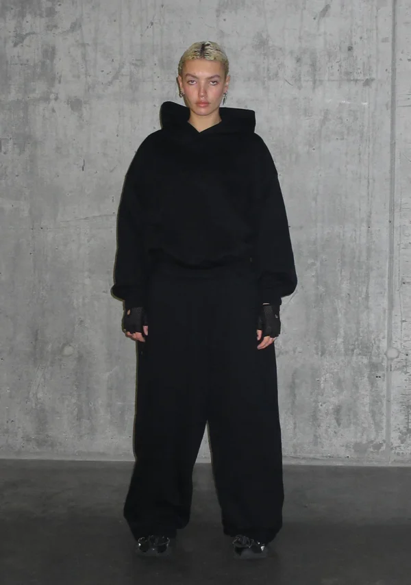 Nth Active Oversized Sweatpants Black-3